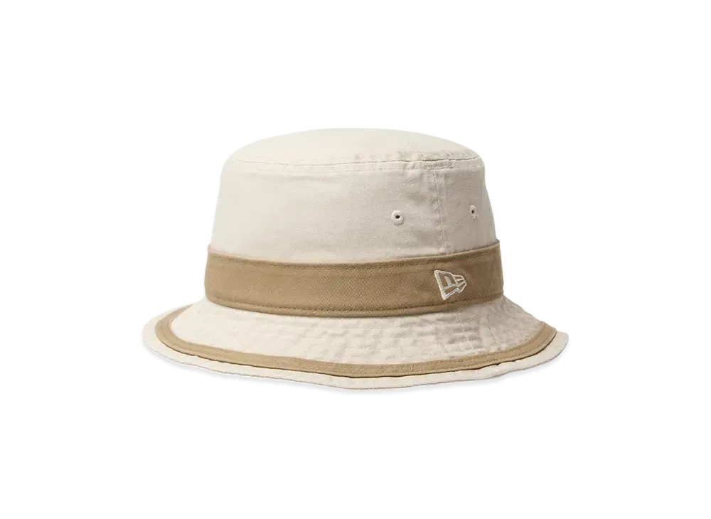 NEW ERA Bucket 01 Striped Band "Stone/British Khaki"