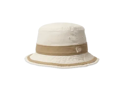 NEW ERA Bucket 01 Striped Band "Stone/British Khaki"