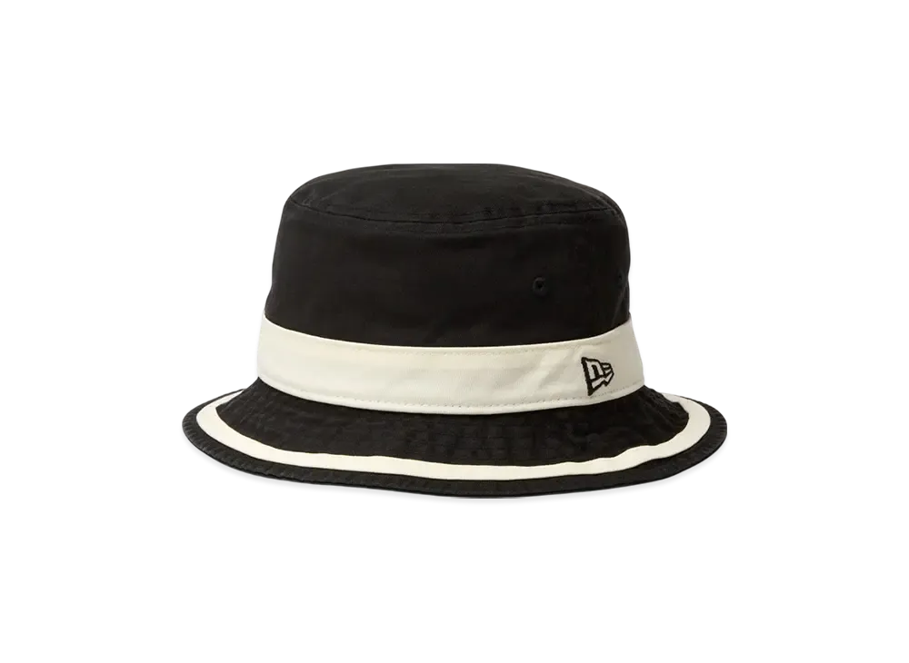 NEW ERA Bucket 01 Striped Band "Black/Chrome White"