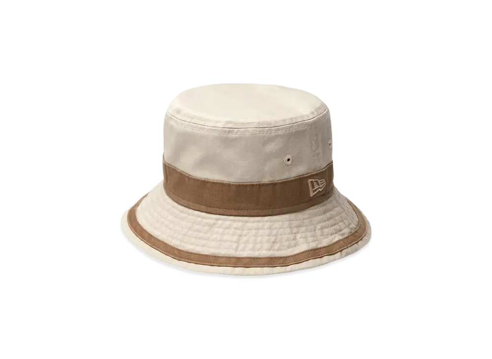 NEW ERA Kids Bucket 01 Striped Band "Stone/British Khaki"