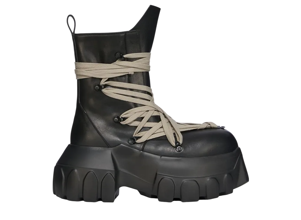 Rick Owens Women's Hollywood Megalaced Mega Tractor "Black/Black"