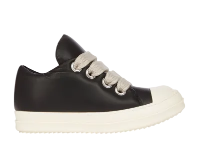 Rick Owens Women's Hollywood Jumbo Laced Low "Black/Milk/Milk"