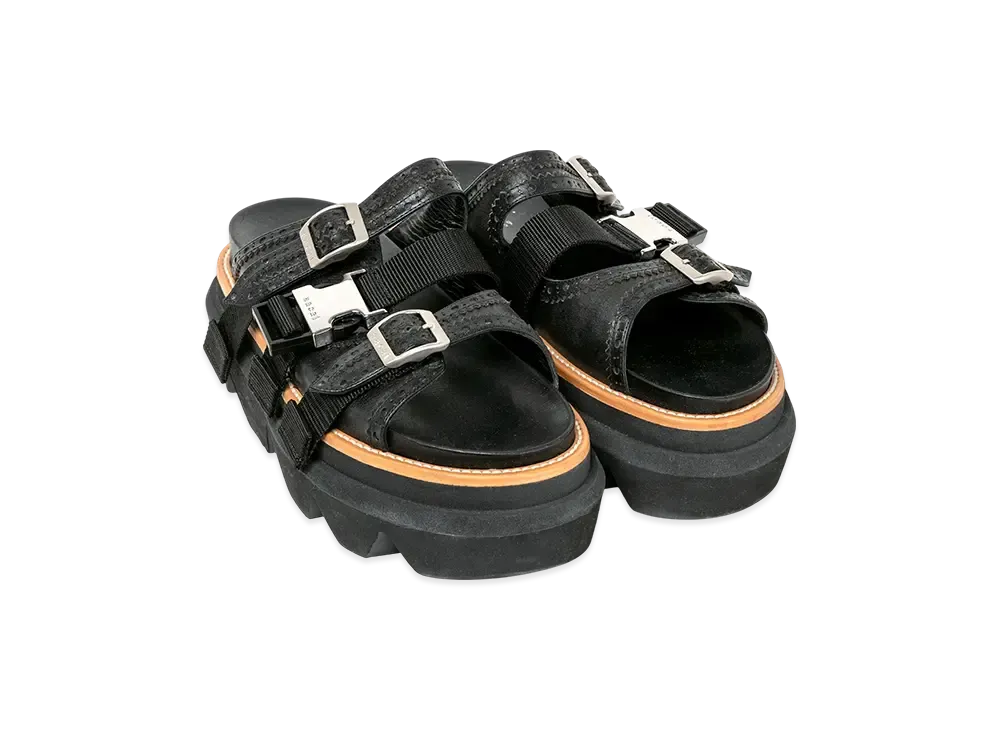 sacai Wingtip Sandals "Black"