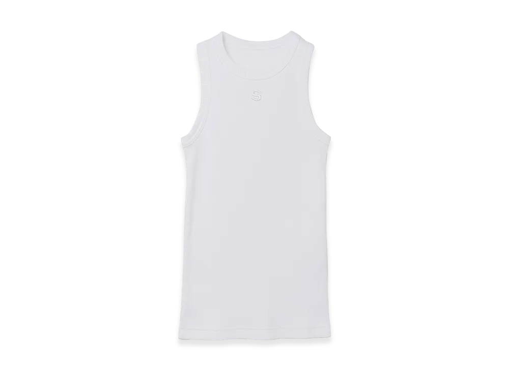 sacai S Cotton Jersey Tank Top "White"