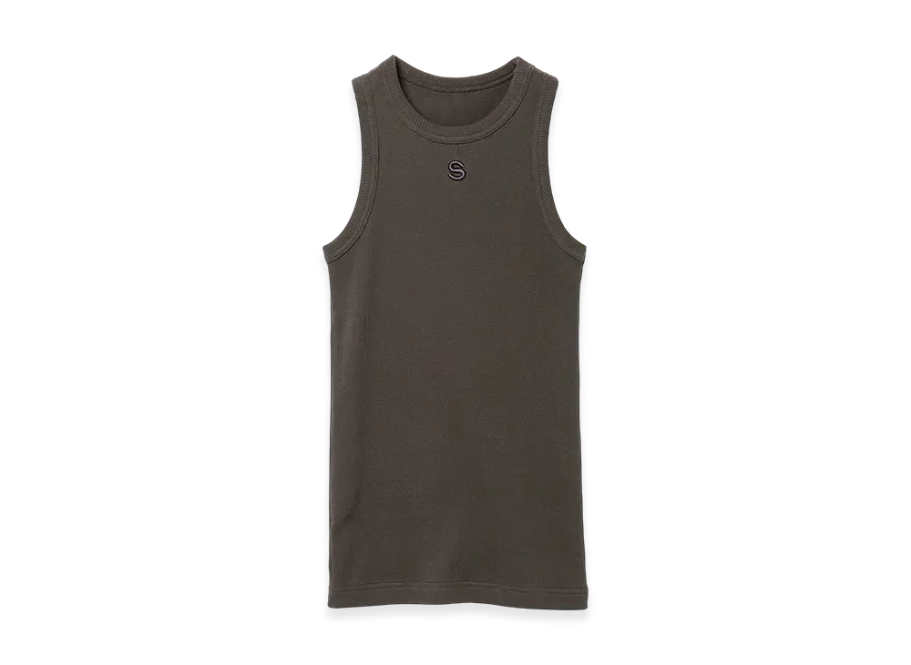 sacai S Cotton Jersey Tank Top "Charcoal Gray"