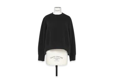 sacai Sponge Sweat x Cotton Poplin Pullover "Black/Black"