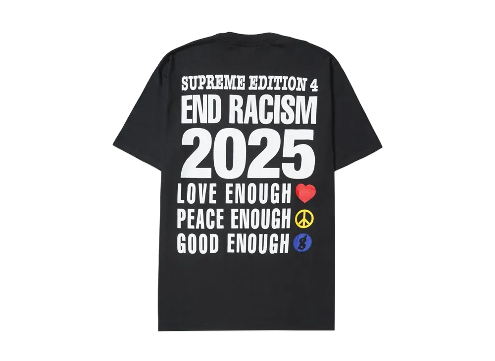 本日5日21時まで限定値下げ！シュプリームx グッドイナフ End Racism Supreme x GOODENOUGH End Racism Tee 