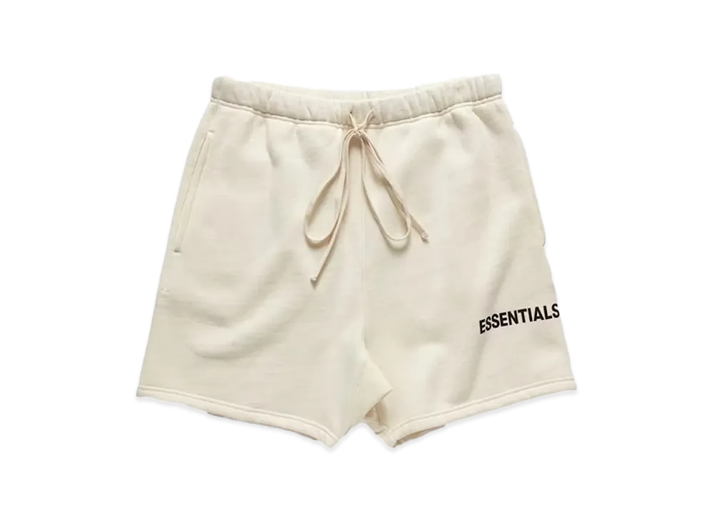 FEAR OF GOD ESSENTIALS Graphic Sweat Shorts (20FW) "Cream"