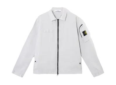 Stone Island 1200003 Organic Stretch Broken Twill Cotton Old Effect "Pearl Gray"