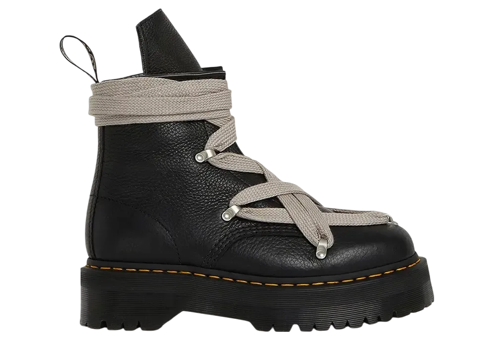 リックオウエンス × ドクターマーチン ウィメンズ ストローブ 1460 ブーツ "ブラック"
