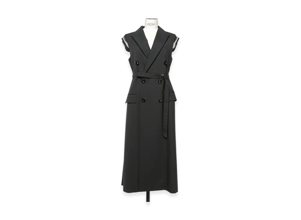 sacai Suiting Long Vest "Black"