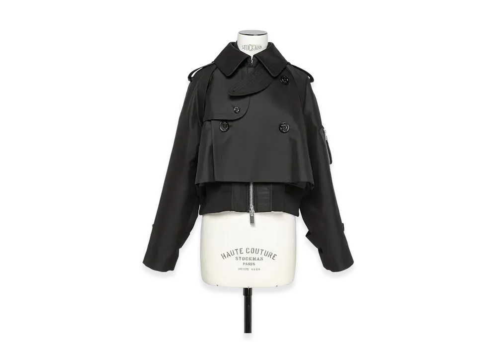 sacai Cotton Gabardine x Nylon Twill Blouson "Black"