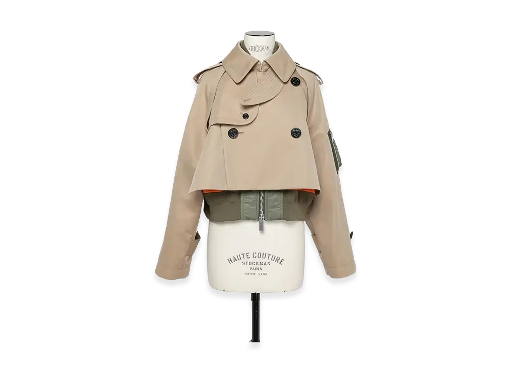 sacai Cotton Gabardine x Nylon Twill Blouson "Beige"