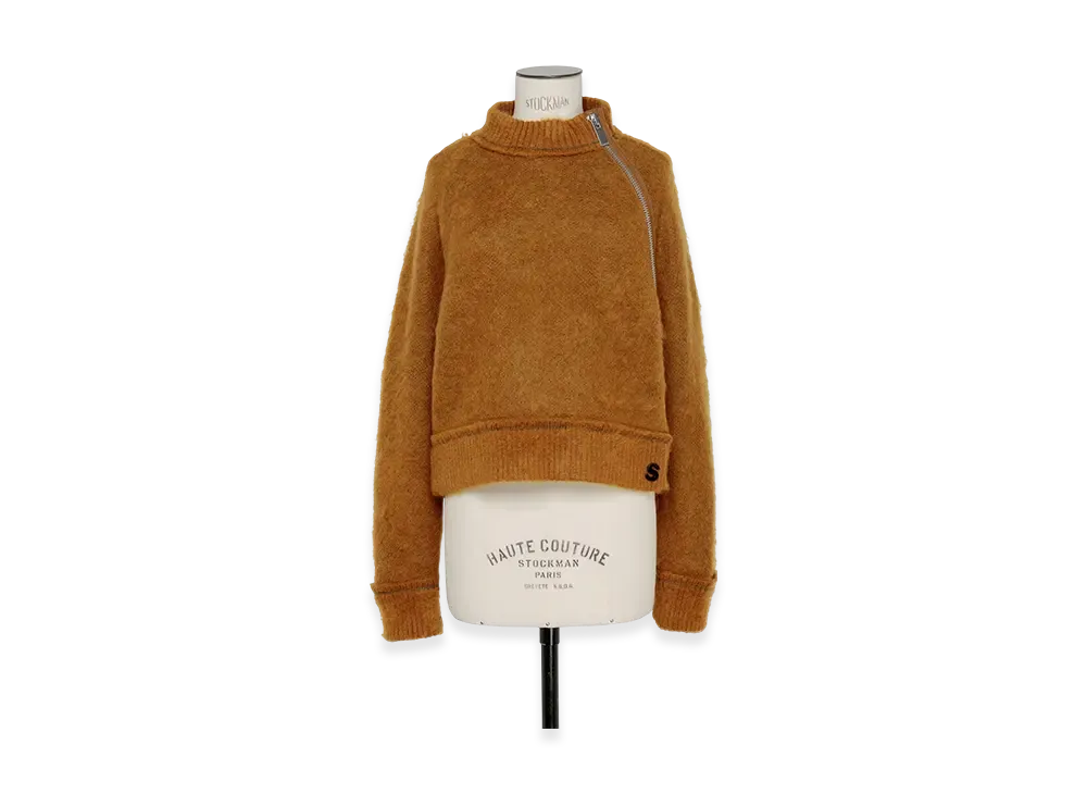 sacai S Mohair Knit Pullover "Camel"