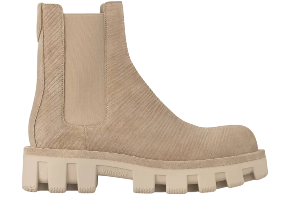 ルイヴィトン LV チェッカー チェルシーブーツ "ナチュラル"