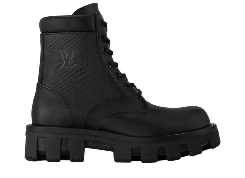 ルイヴィトン LV チェッカー レンジャー ブーツ "ブラック"