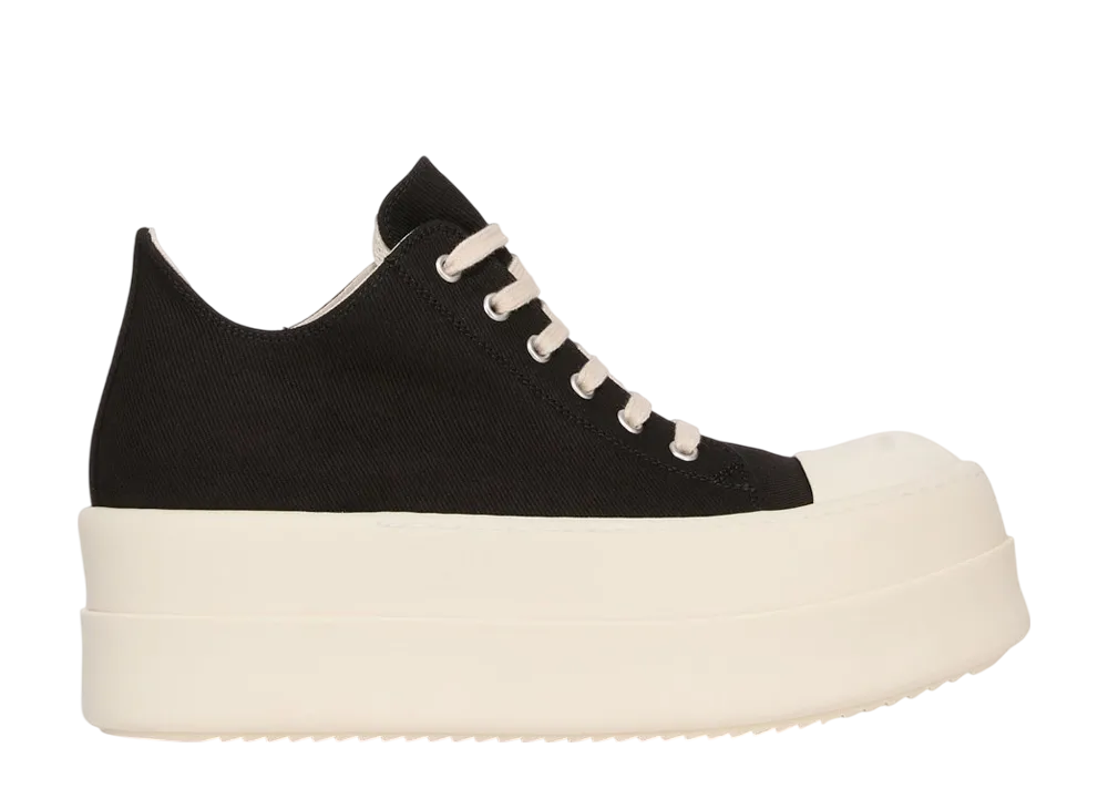 Rick Owens Women's DRKSHDW Hollywood Double Bumper Low "Black/Milk/Milk"