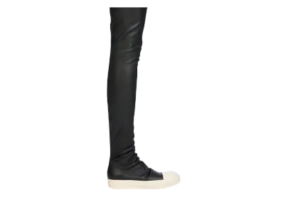 Rick Owens Women's DRKSHDW Hollywood Knee High Stocking "Black/Milk/Milk"