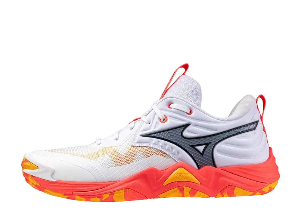 ミズノ ウエーブモーメンタム エリート "ホワイト/ブラック/オレンジ"