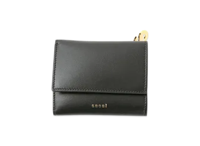sacai Bicolor Trifold Wallet "Black"