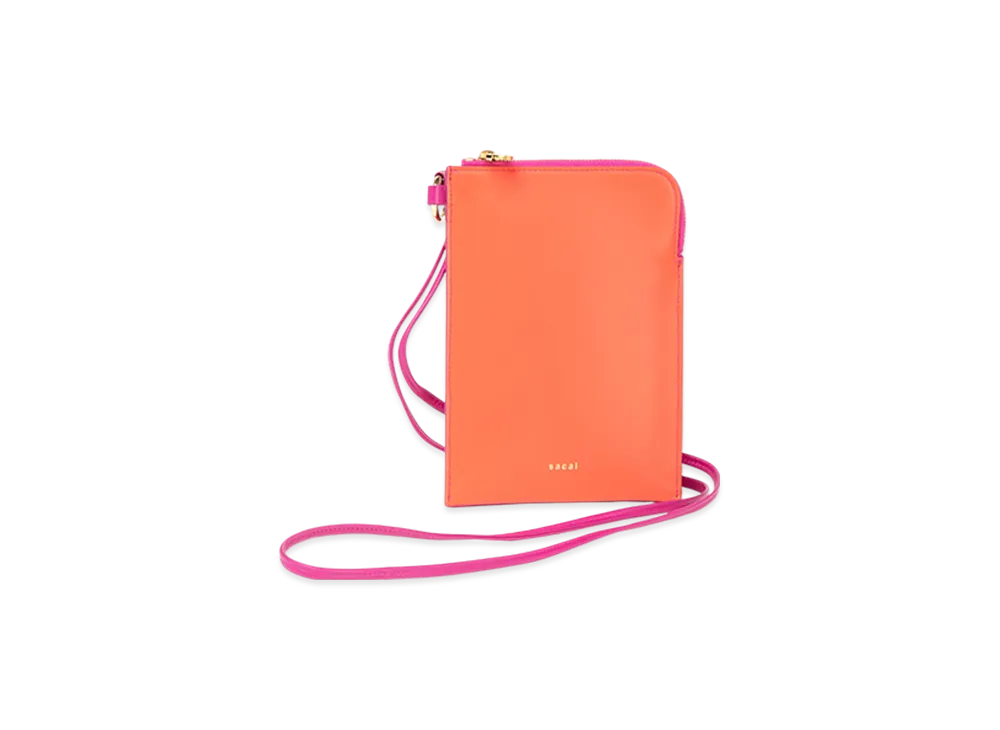 sacai Bicolor Mobile Pouch "Orange/Pink"
