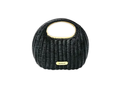sacai Rattan Round Bag "Black"
