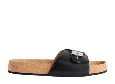 シュール × バレンシアガ フラット サンダル "ブラック"