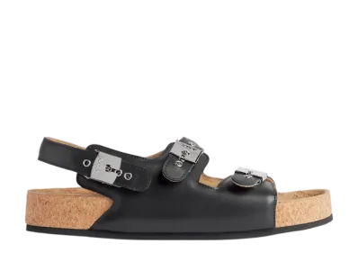 シュール × バレンシアガ フラット サンダル "ブラック"