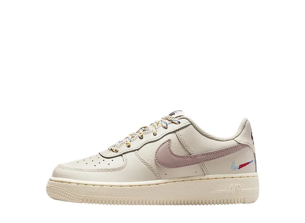 Nike GS Air Force 1 LV8 "Light Orewood Brown/Burgundy Crush/Comet Blue/Malt"