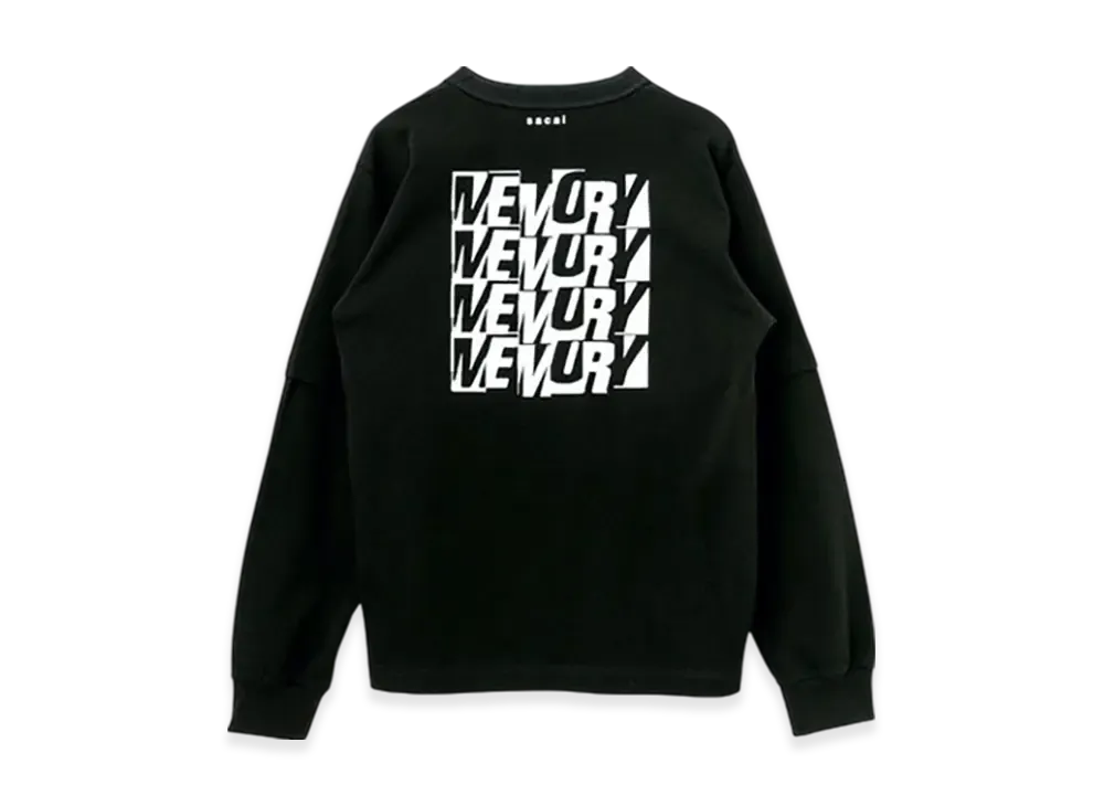 sacai Print L/S T-Shirt "Black"