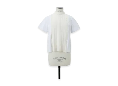 sacai Cotton Jersey x Satin T-Shirt "White"