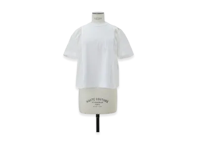 sacai Poplin x Cotton Jersey T-Shirt "White"