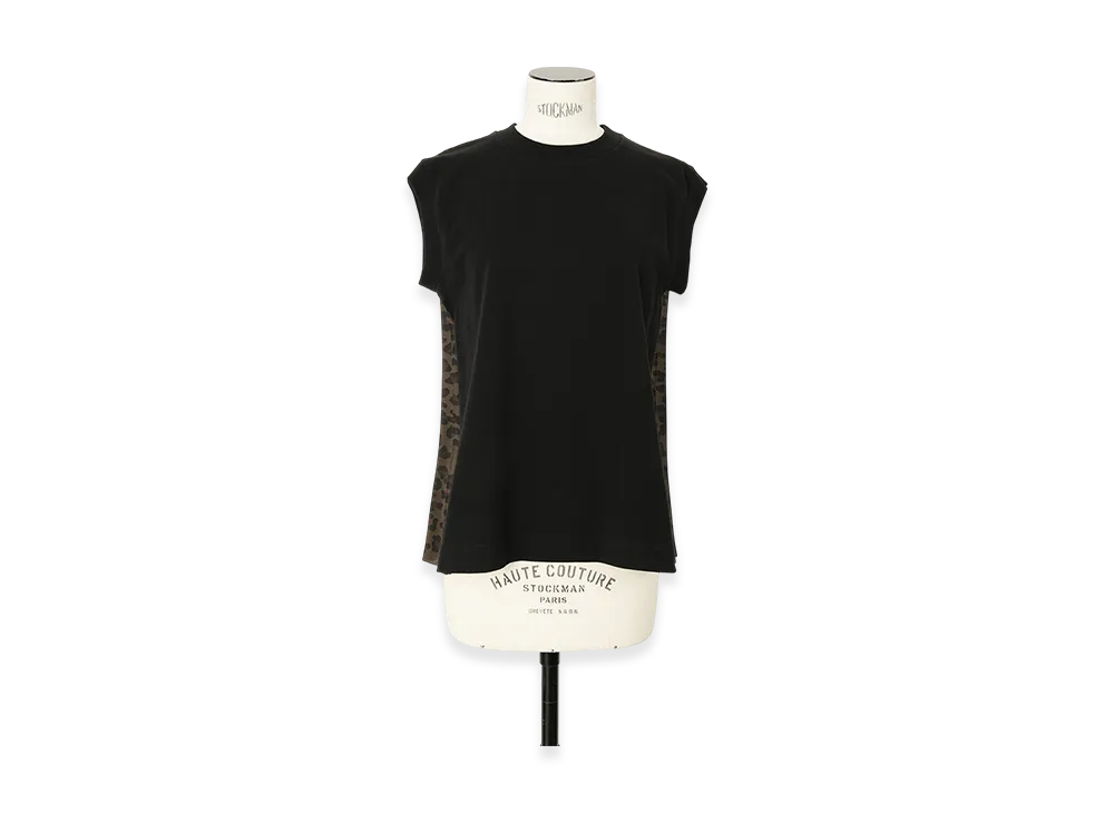 sacai Leopard Print x Cotton Jersey T-Shirt "Brown/Black"