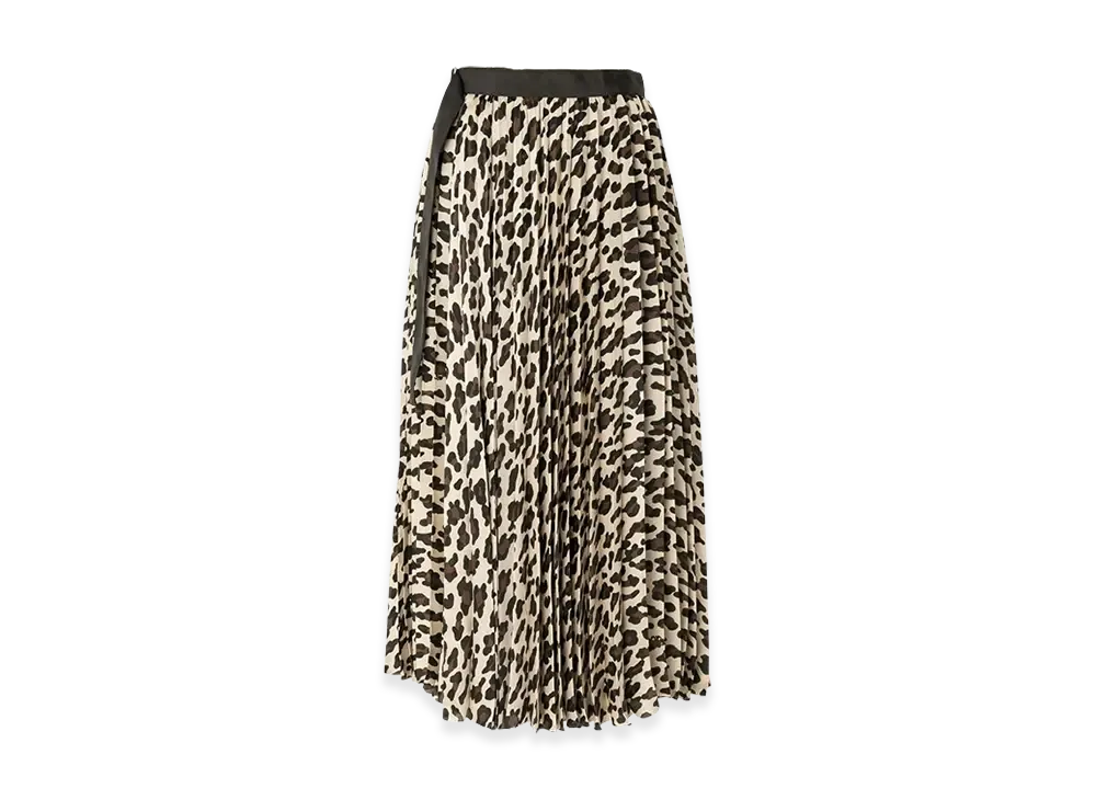 sacai Leopard Print Skirt "Ecru"