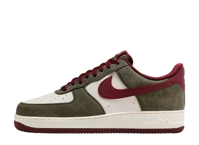Nike Air Force 1 Low "Cargo Khaki/Pale Ivory/Dark Team Red"