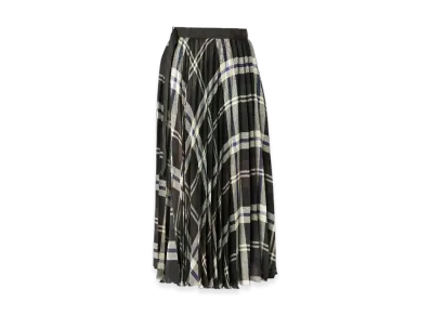 sacai Plaid Print Skirt "Green/Brown"