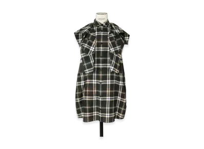 sacai Plaid Print Dress "Green/Brown"
