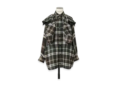 sacai Plaid Print Dress "Green/Brown"