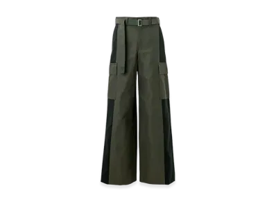 sacai Grosgrain x Suiting Pants "Khaki/Black"