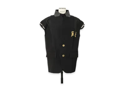sacai Emblem Double-Faced Silk Cotton Jacket "Navy/Black"
