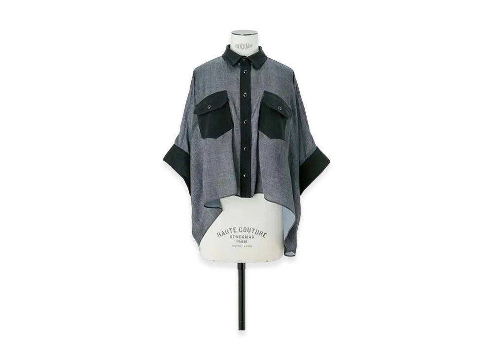 sacai Denim Print Shirt "Black"