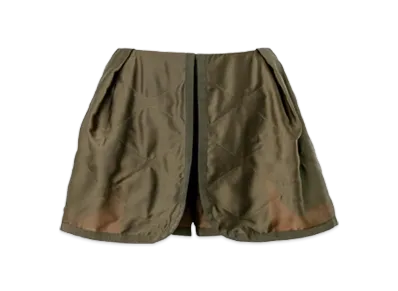 sacai Quilted Satin Shorts "Khaki"