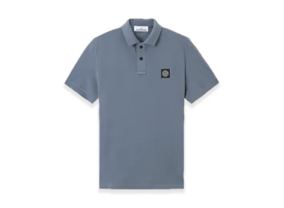 Stone Island 22002SC Organic Cotton Elastane Pique "Avio Blue"