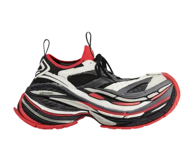 バレンシアガ プラットフォーム リデュースド スニーカー "ブラック/グレー/レッド"