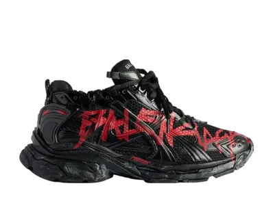 バレンシアガ ランナー グラフィティ スニーカー "ブラック/レッド