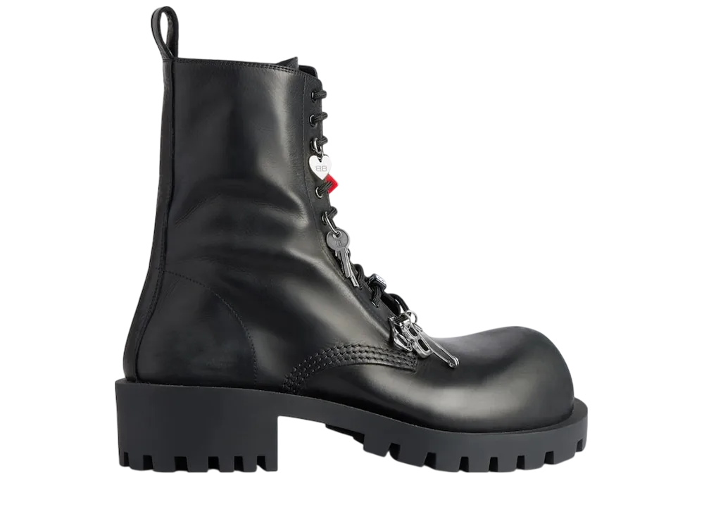 バレンシアガ ハマー レースアップ ブーティ "ブラック"