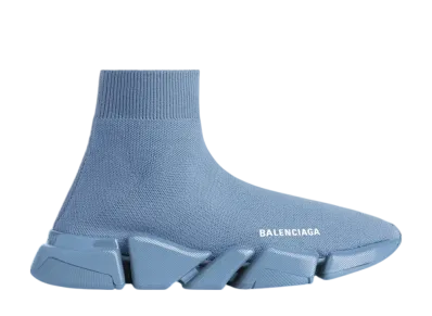 バレンシアガ スピード 2.0 リサイクルニット スニーカー "フェードブルー"