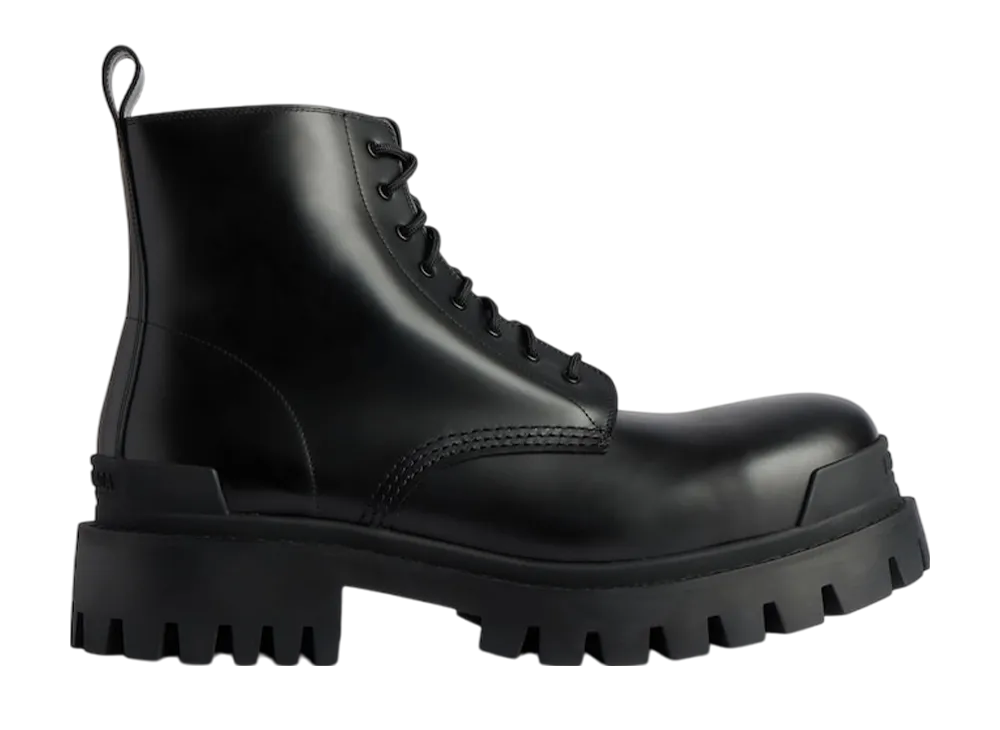 バレンシアガ ストライク レースアップ ブーツ "ブラック"