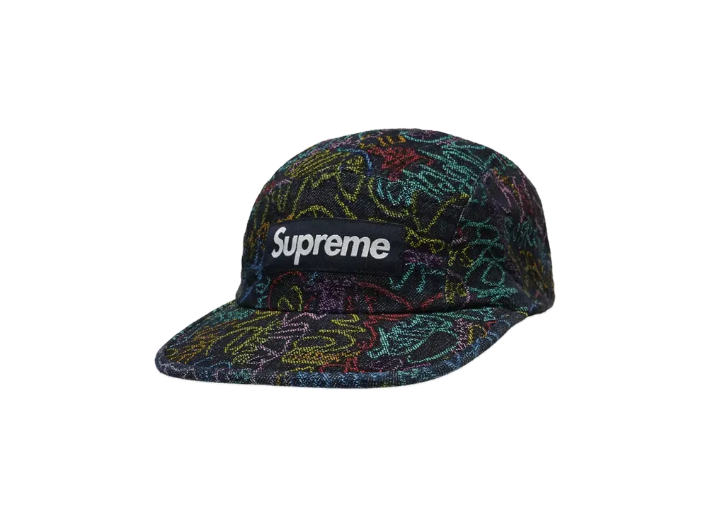 Supreme Handwriting Denim Camp Cap "Indigo"