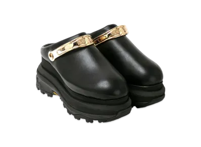 sacai Leather Sabo Wedge "Black"